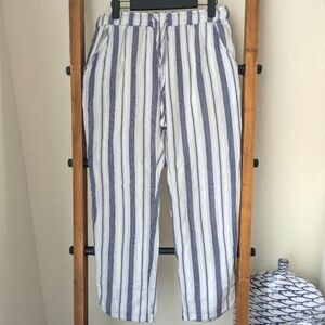 Lucky Brand Blue and White Striped Trousers - Size S